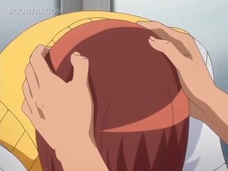 Cute anime school young woman tasting and fucking shaft