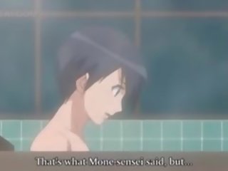 Hentai x calificación presilla con desnudo pareja follando en baño
