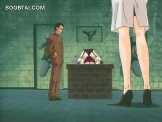 X 定格の ビデオ 囚人 アニメ 若い 女性 取得 プッシー こすり で 下着