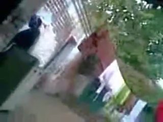 Smashing irani hijabi muzulmán feleség papucsférj és csattanás neighbour