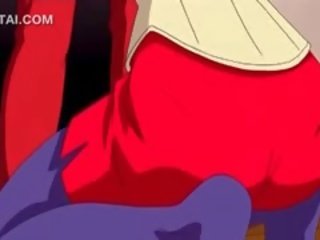 Terrific blowjob i nærbilde med barmfager anime hottie
