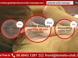Fint kvinna provocerande massagen för foreigners