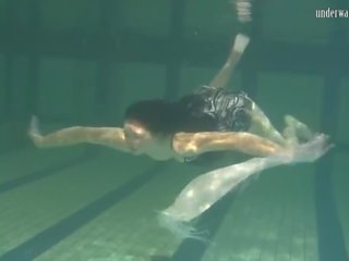 Swimming Nude in Swimming Pool Lonely seductress Irina